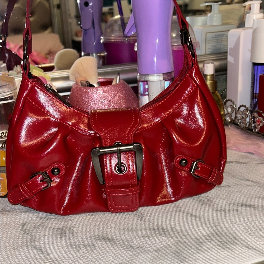 PacSun Glossy Red Shoulder Bag